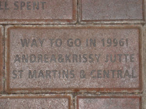 Donation brick with your name or organization on it.